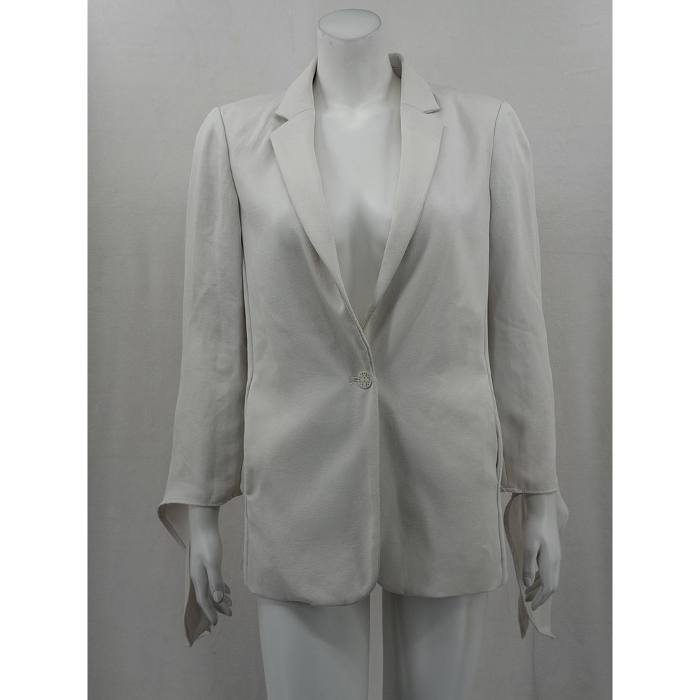 Cartonnier Anthropologie Blazer Womens 6 Ivory Jacket Preppy Minimalist Office